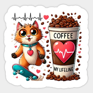 Coffee Lifeline Sticker